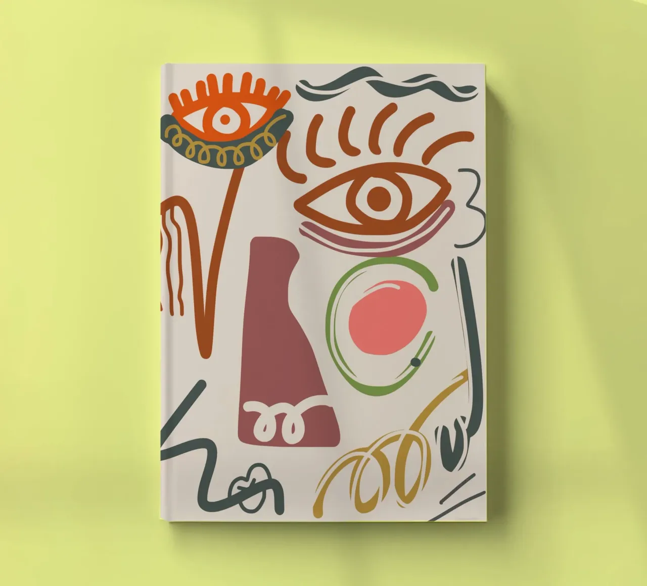 Maximalist line art 04 notebook by Little Dean