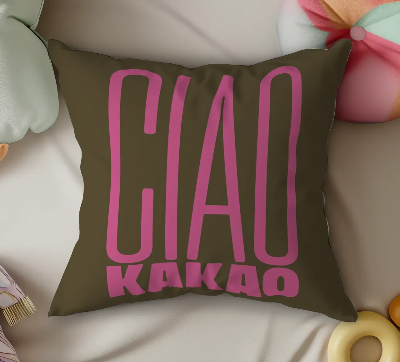 Ciao Cacao cuscino da PurePeachStudio