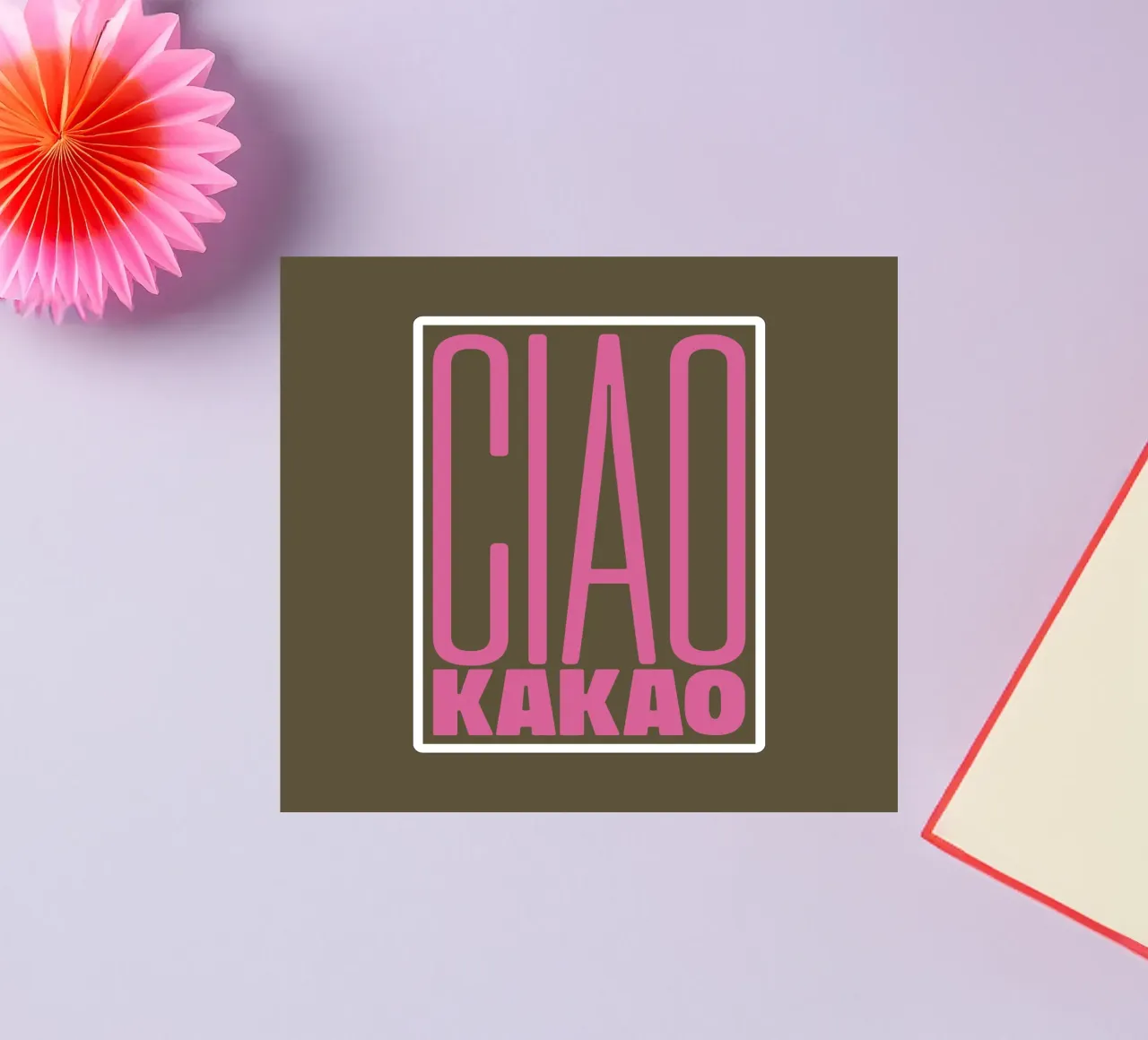 Ciao Cocoa pegatina de PurePeachStudio