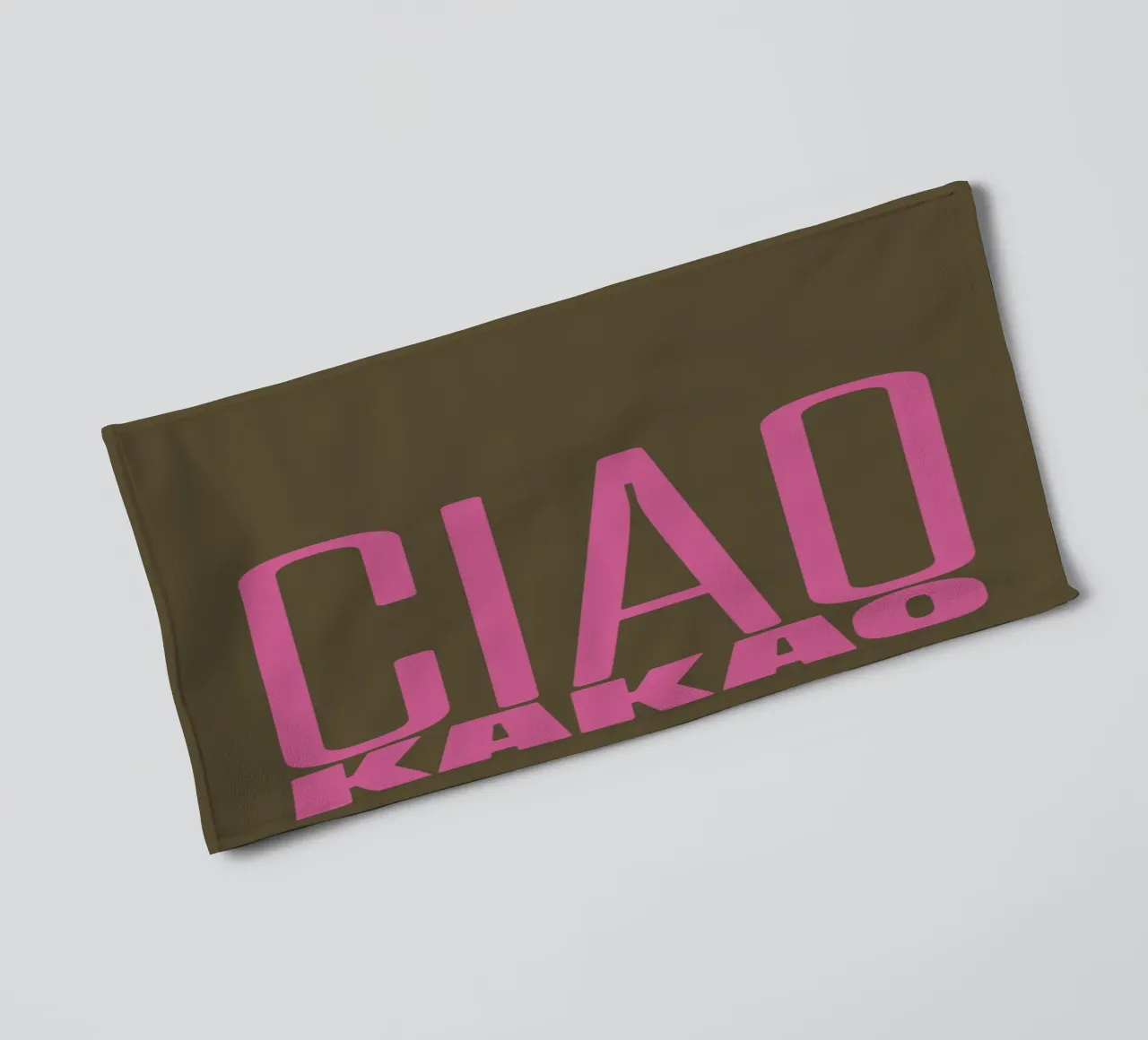 Ciao Cocoa towel by PurePeachStudio