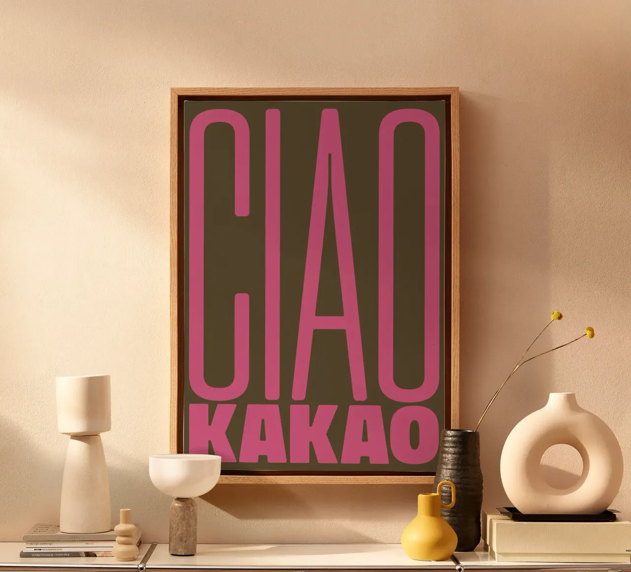 Ciao Cocoa canvas by PurePeachStudio