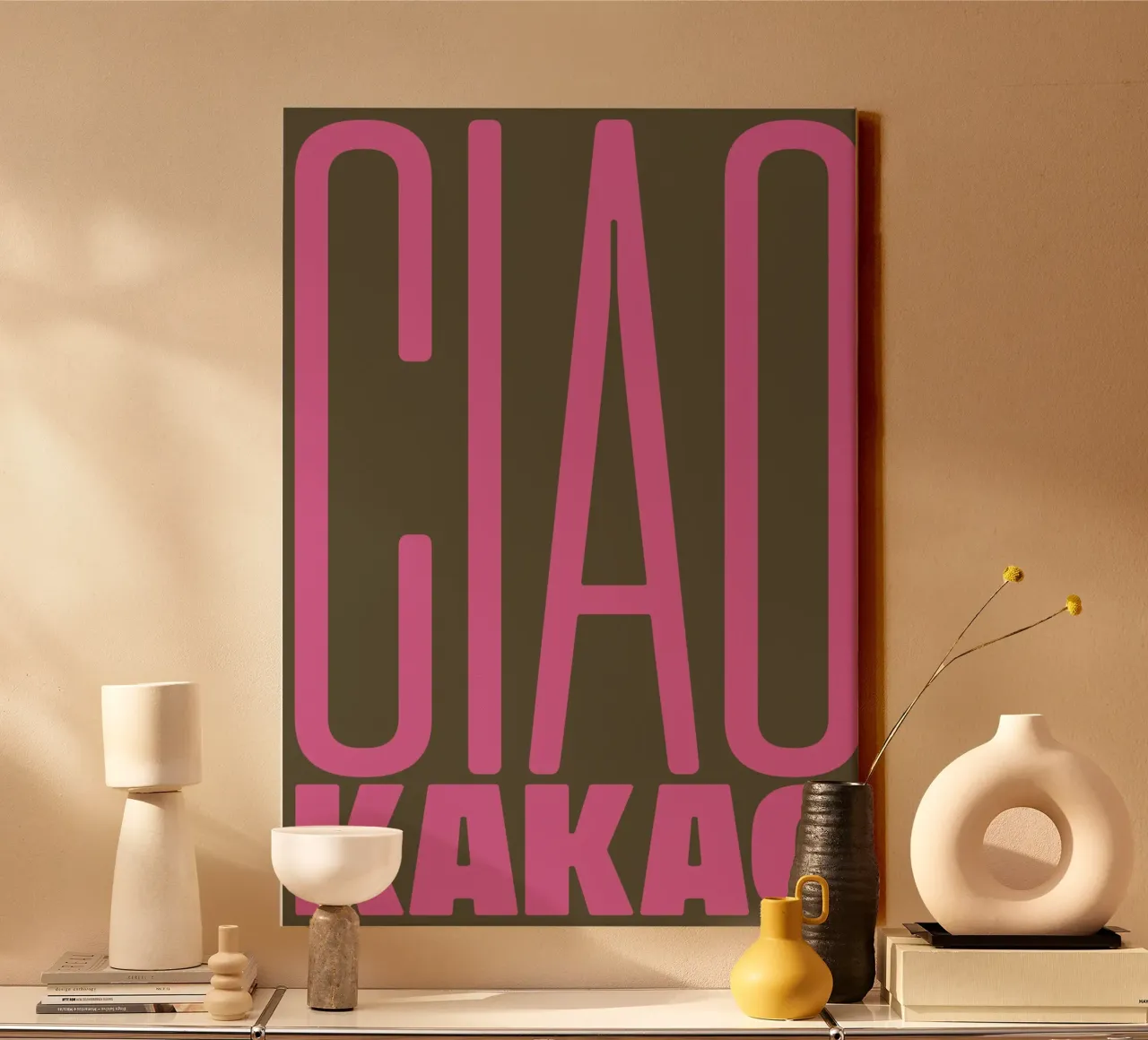 Ciao Cocoa canvas by PurePeachStudio