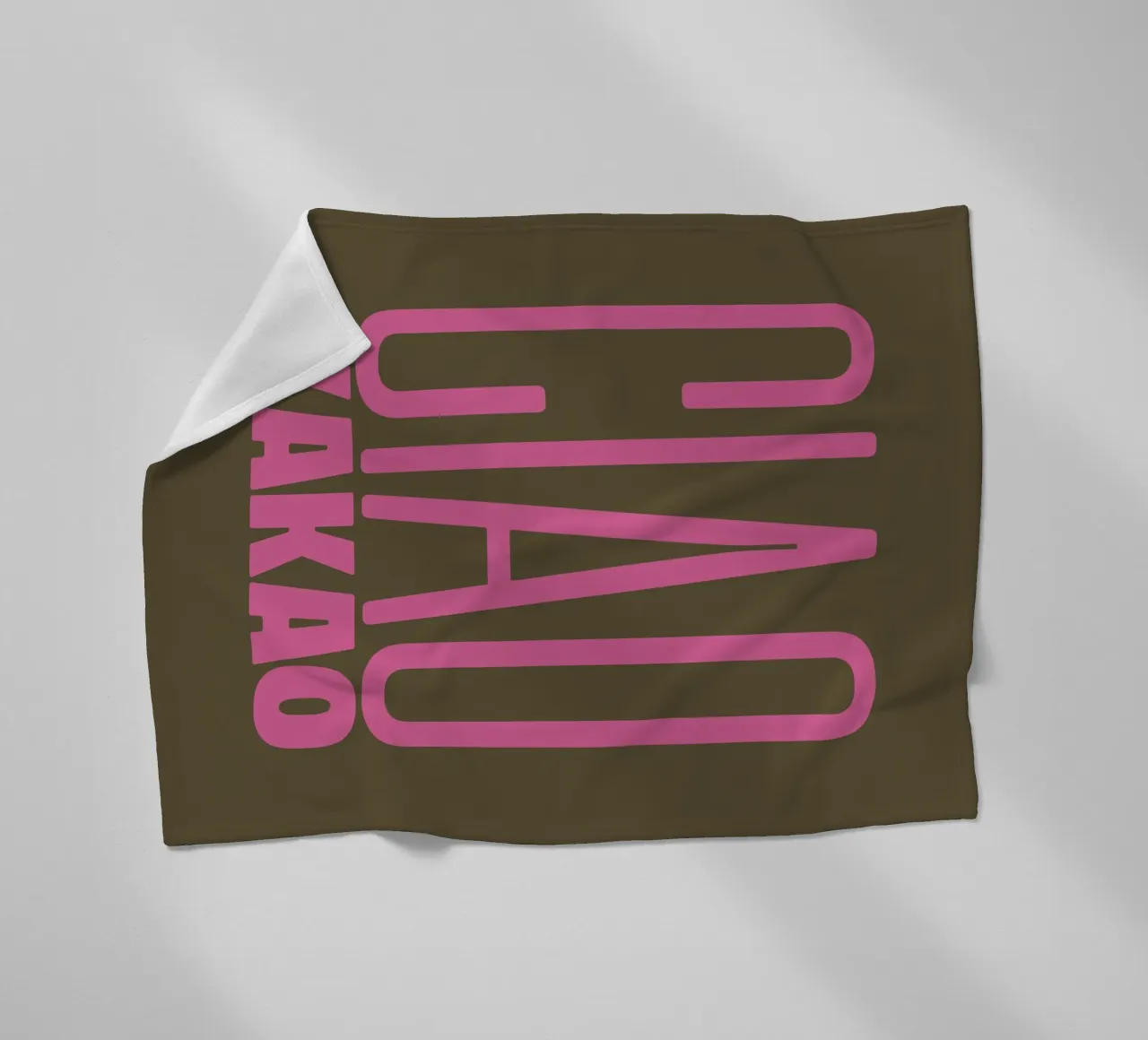 Ciao Cacao coperta in pile da PurePeachStudio
