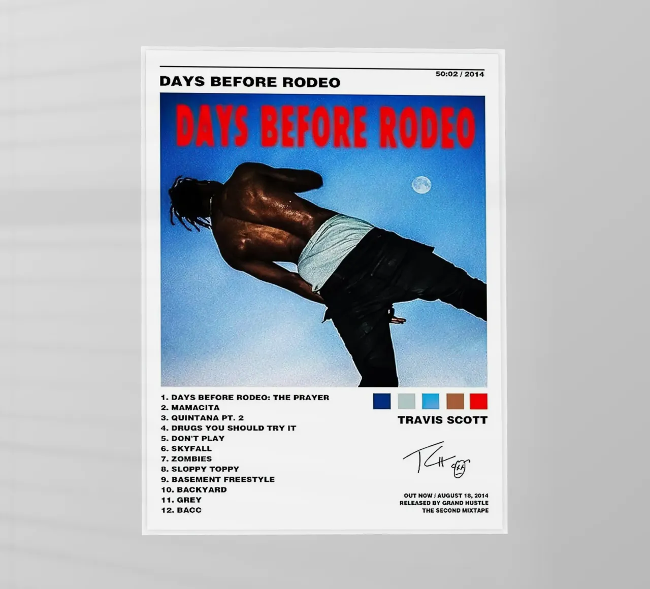 Travis Scott Days Before Rodeo pellicola backlit da Raptor Metafora