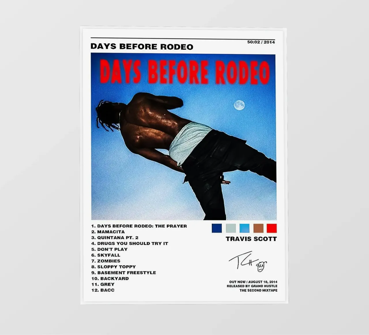 Travis Scott Days Before Rodeo pellicola backlit da Raptor Metafora