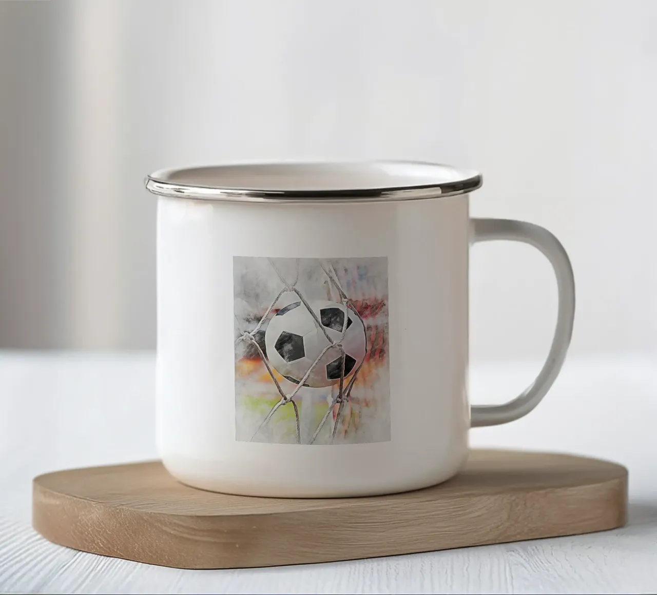 Calcio - gol tazza in smalto da Mateo