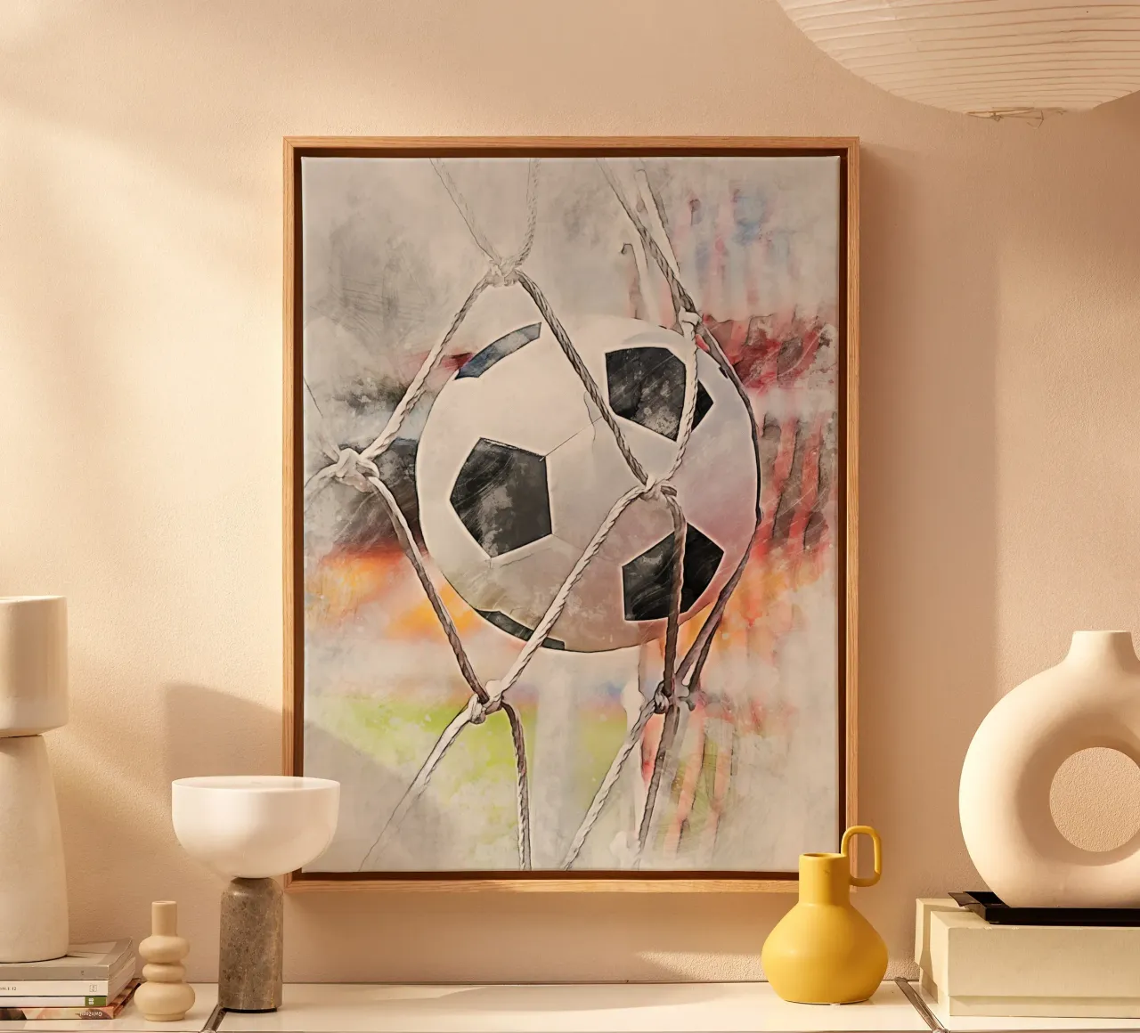 Calcio - gol tela con Cornice a cassetta da Mateo