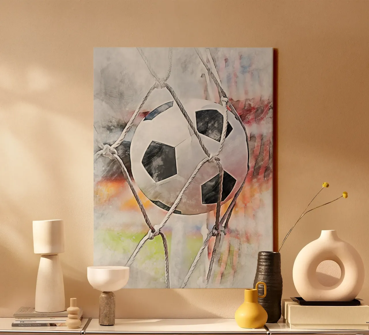 Calcio - gol tela con Cornice a cassetta da Mateo