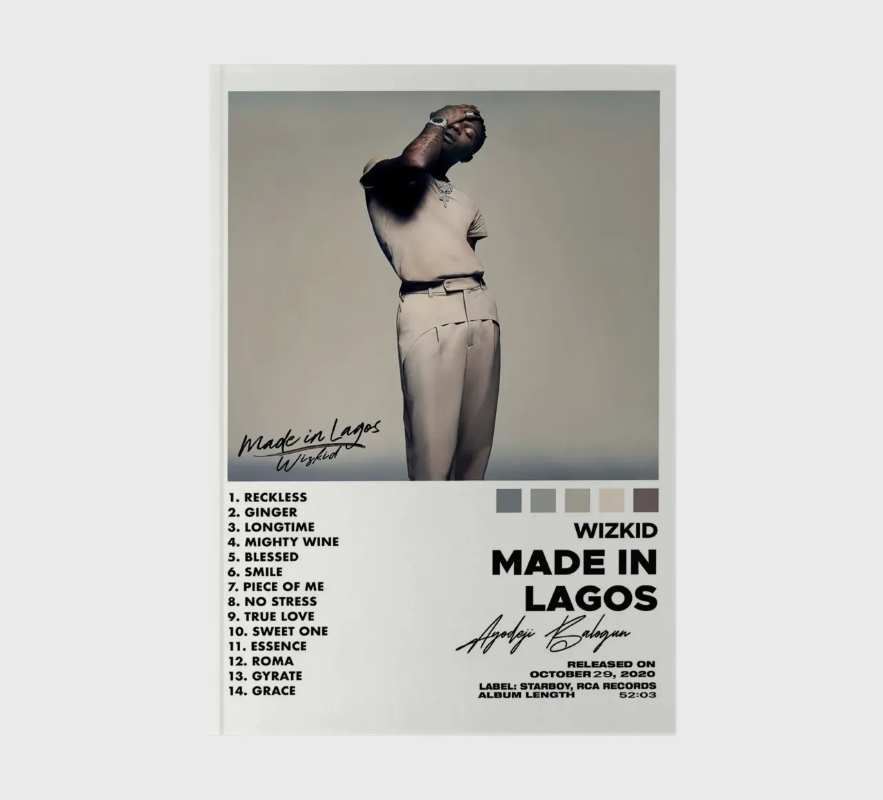 Wizkid Made In Lagos notebook by Raptor Metafora