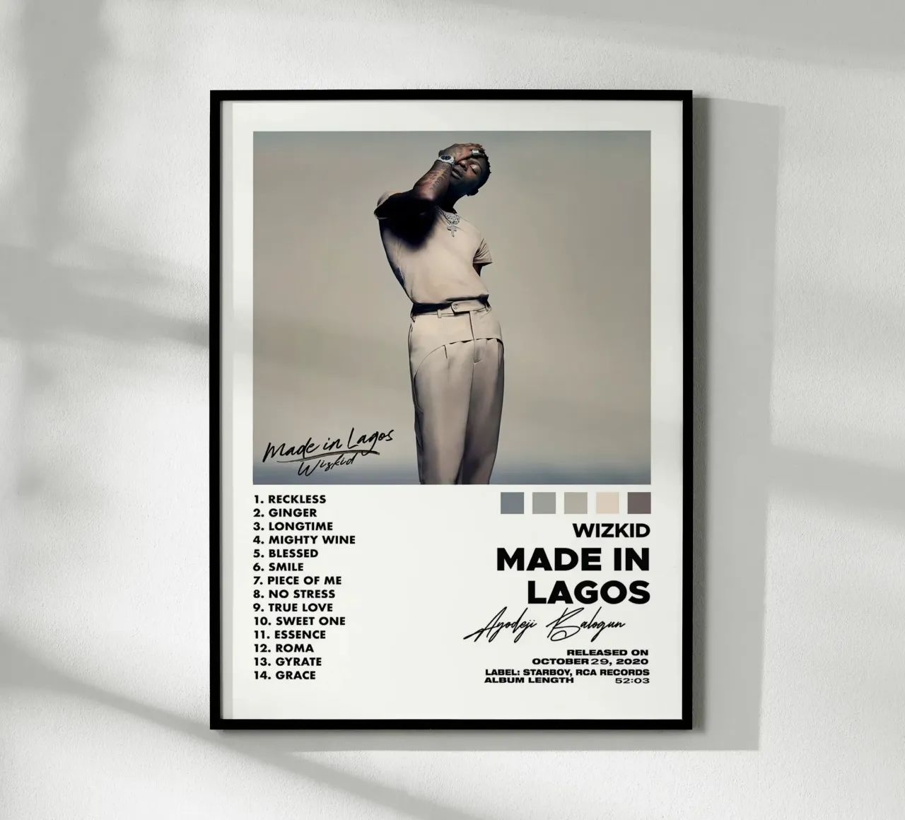 Wizkid Made In Lagos carta hahnemühle da Raptor Metafora