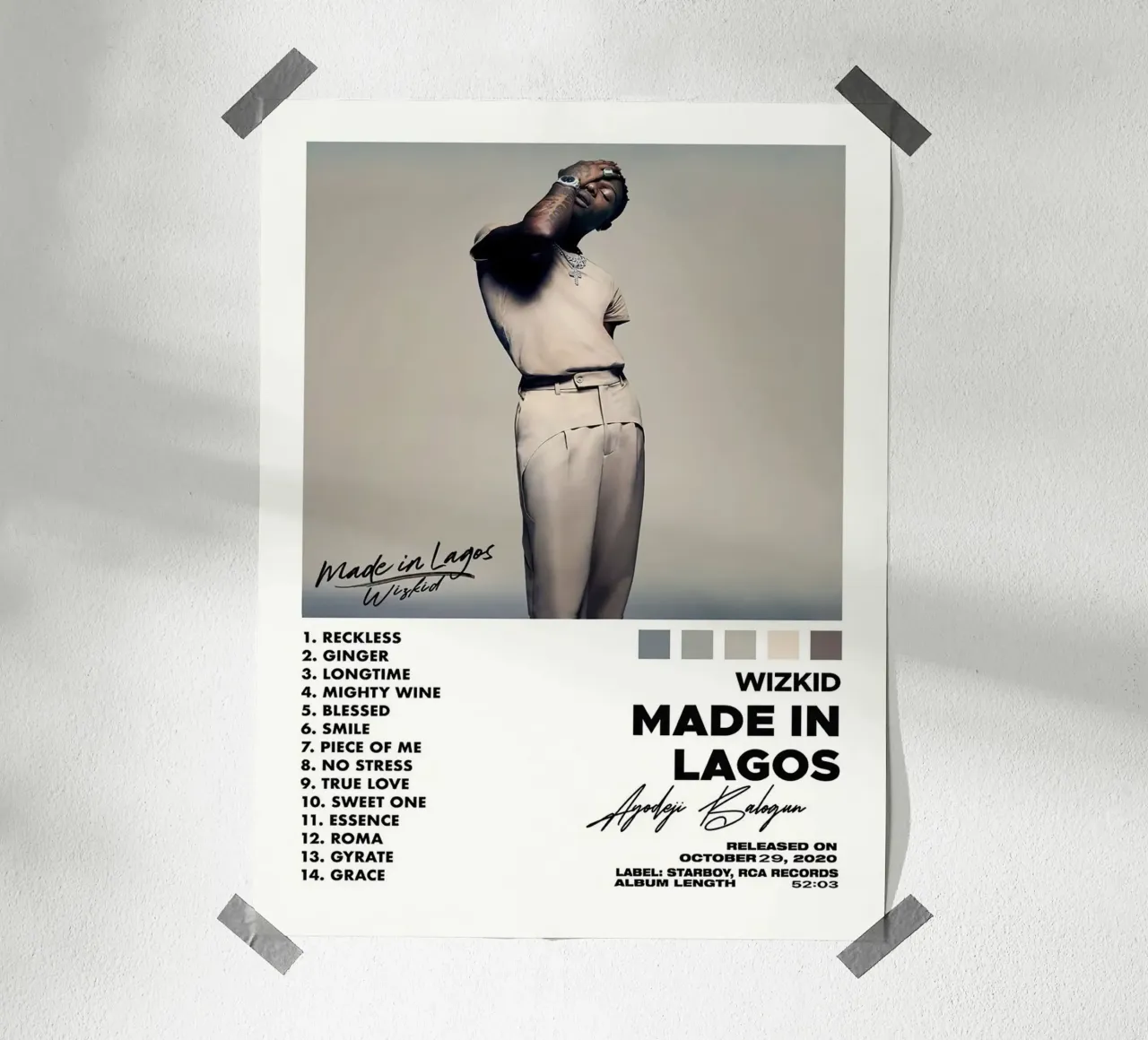 Wizkid Made In Lagos carta hahnemühle da Raptor Metafora