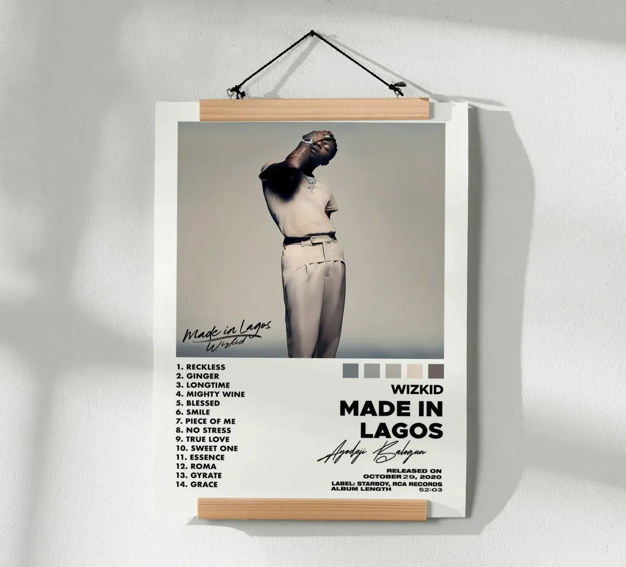 Wizkid Made In Lagos carta hahnemühle da Raptor Metafora