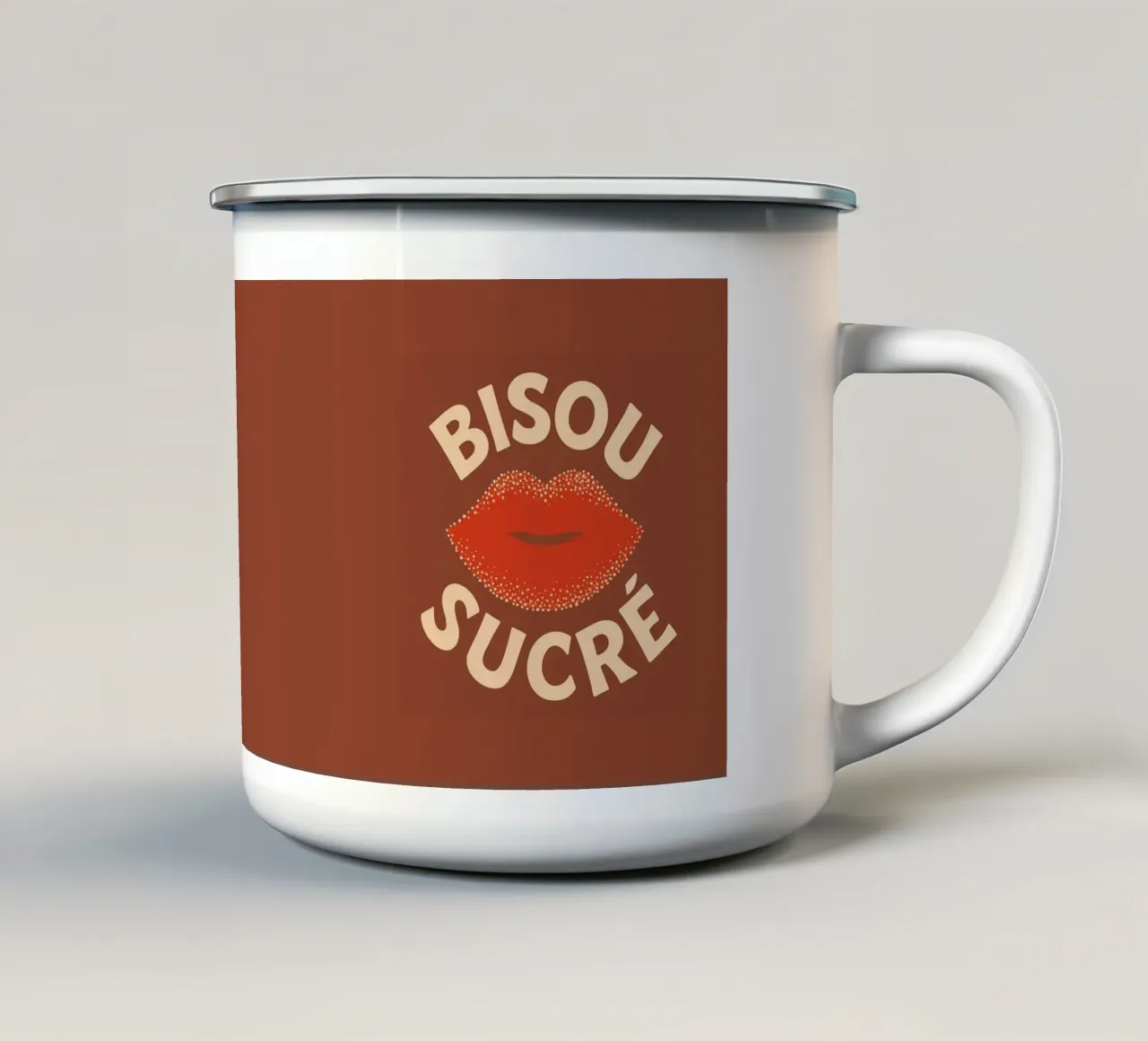 Dolce bacio tazza in smalto da PurePeachStudio