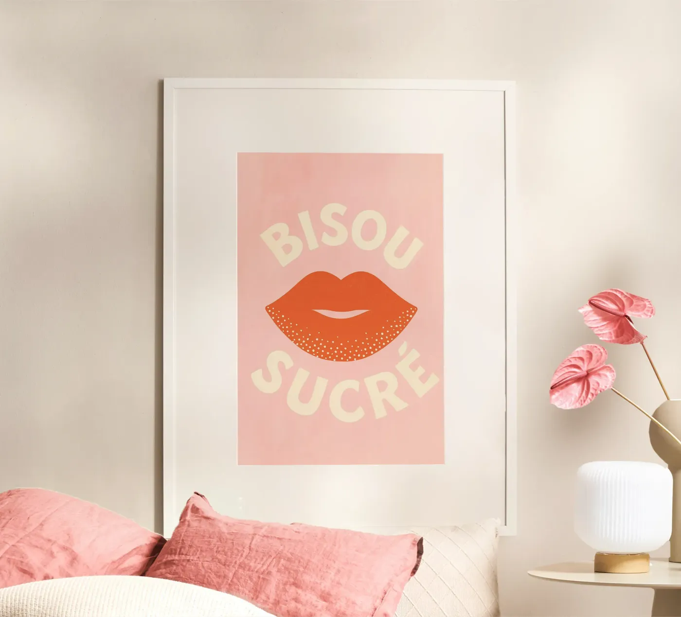 Sweet Kiss poster by PurePeachStudio