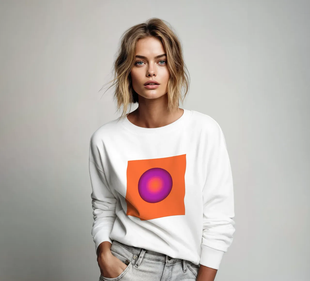 Kugel Design in lilla e arancione felpa da BenCoStyle