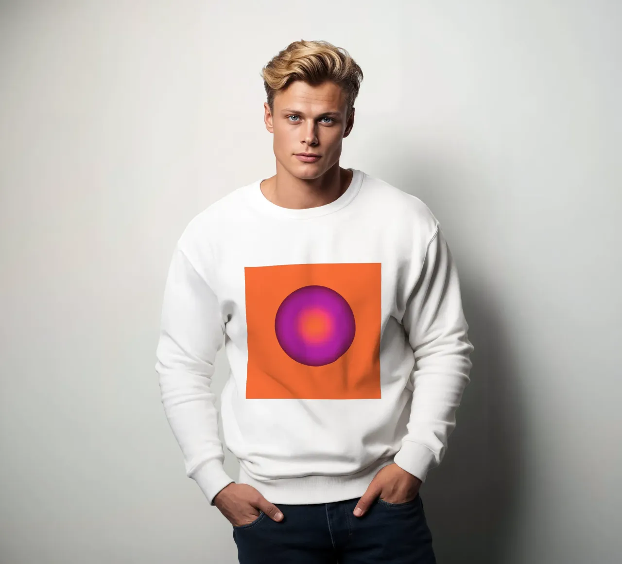 Kugel Design in lilla e arancione felpa da BenCoStyle