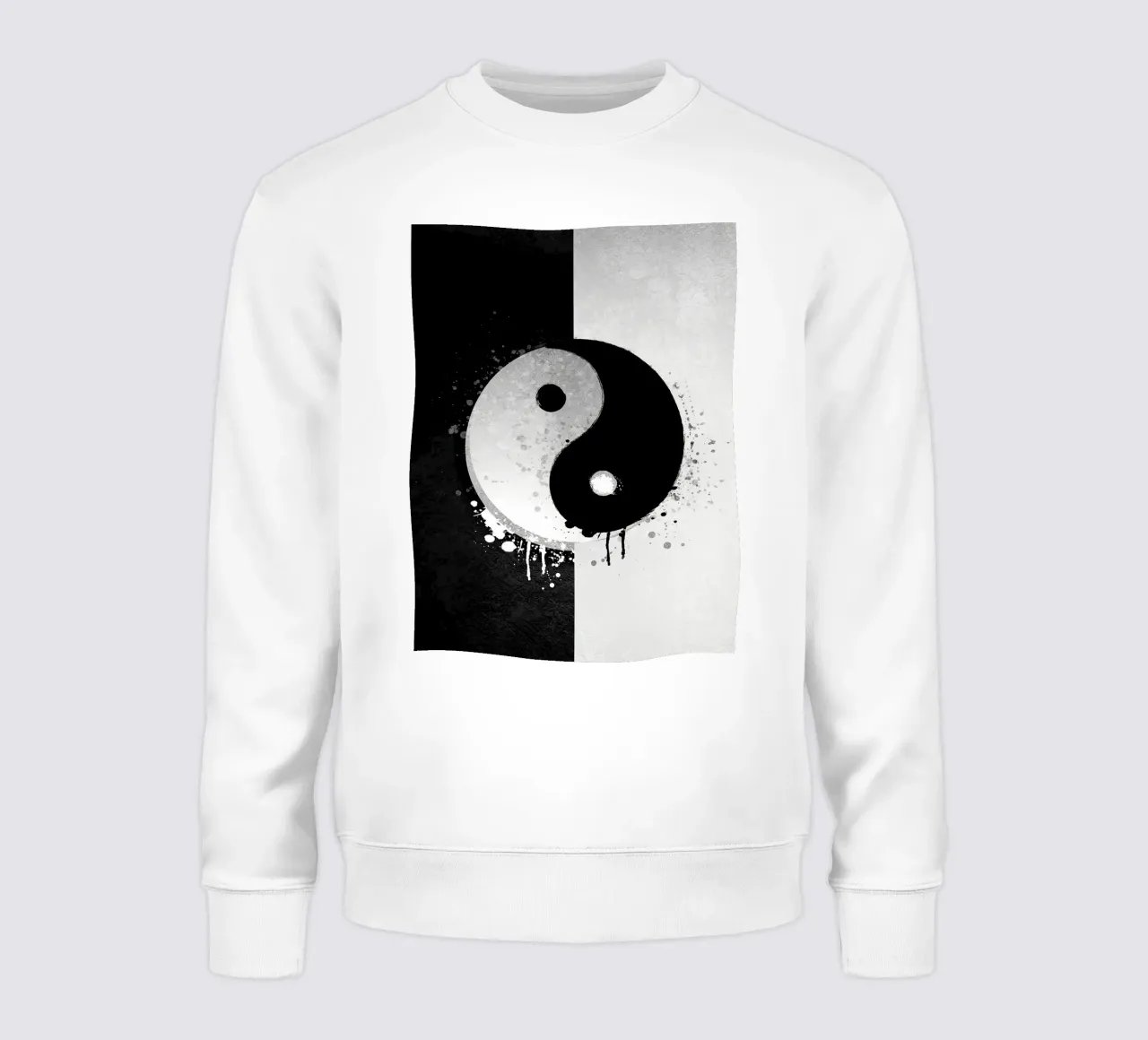 Bianco e nero Yin Yang felpa da Racheal Perez Mata
