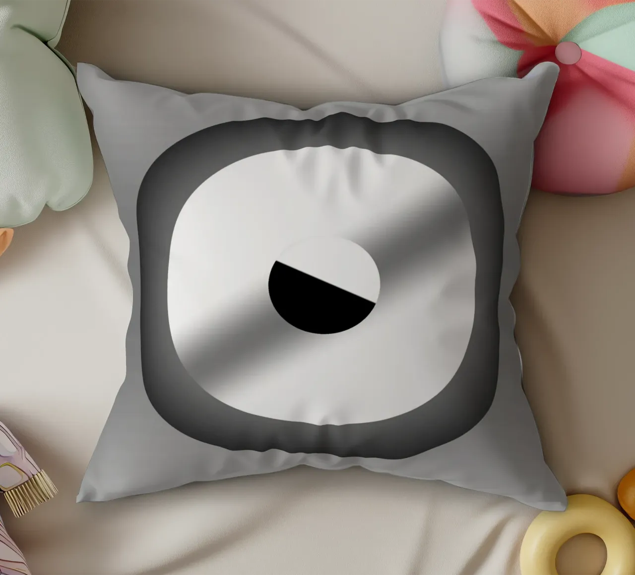 Design grigio con sfumature di colore cuscino da BenCoStyle