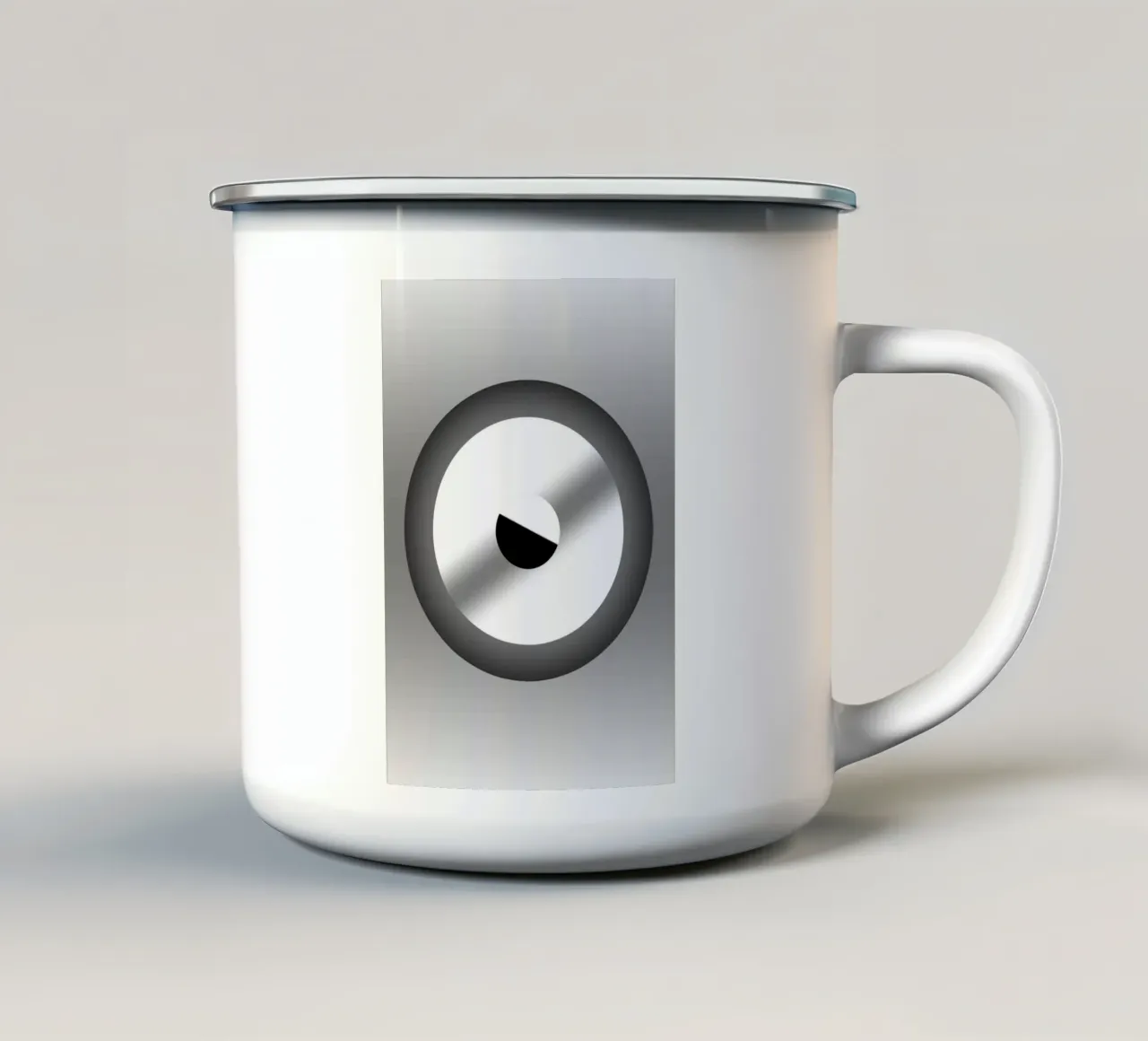 Design grigio con sfumature di colore tazza in smalto da BenCoStyle