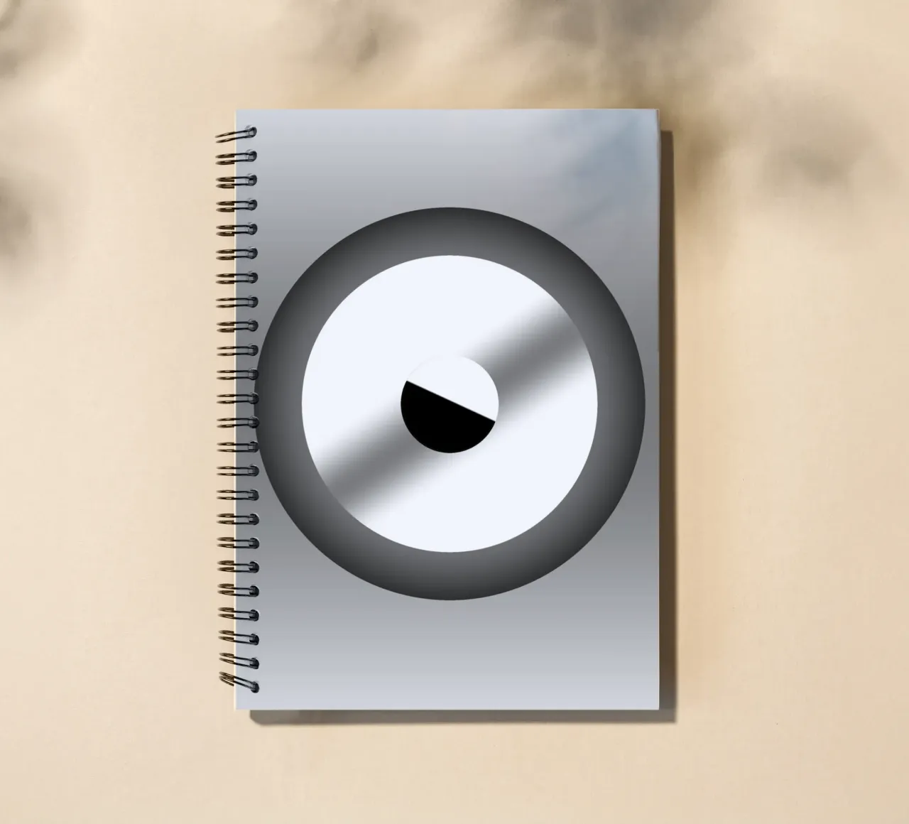 Grey design with colour gradient spiral notebook by BenCoStyle