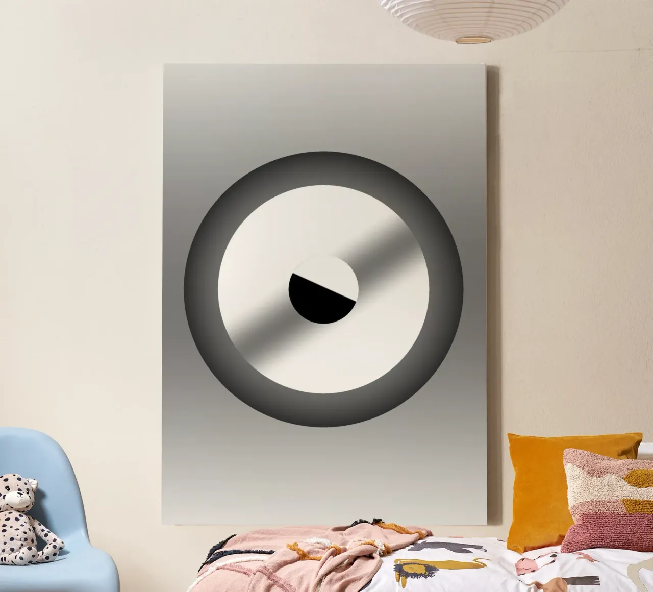 Grijs ontwerp met kleurverloop canvas van BenCoStyle