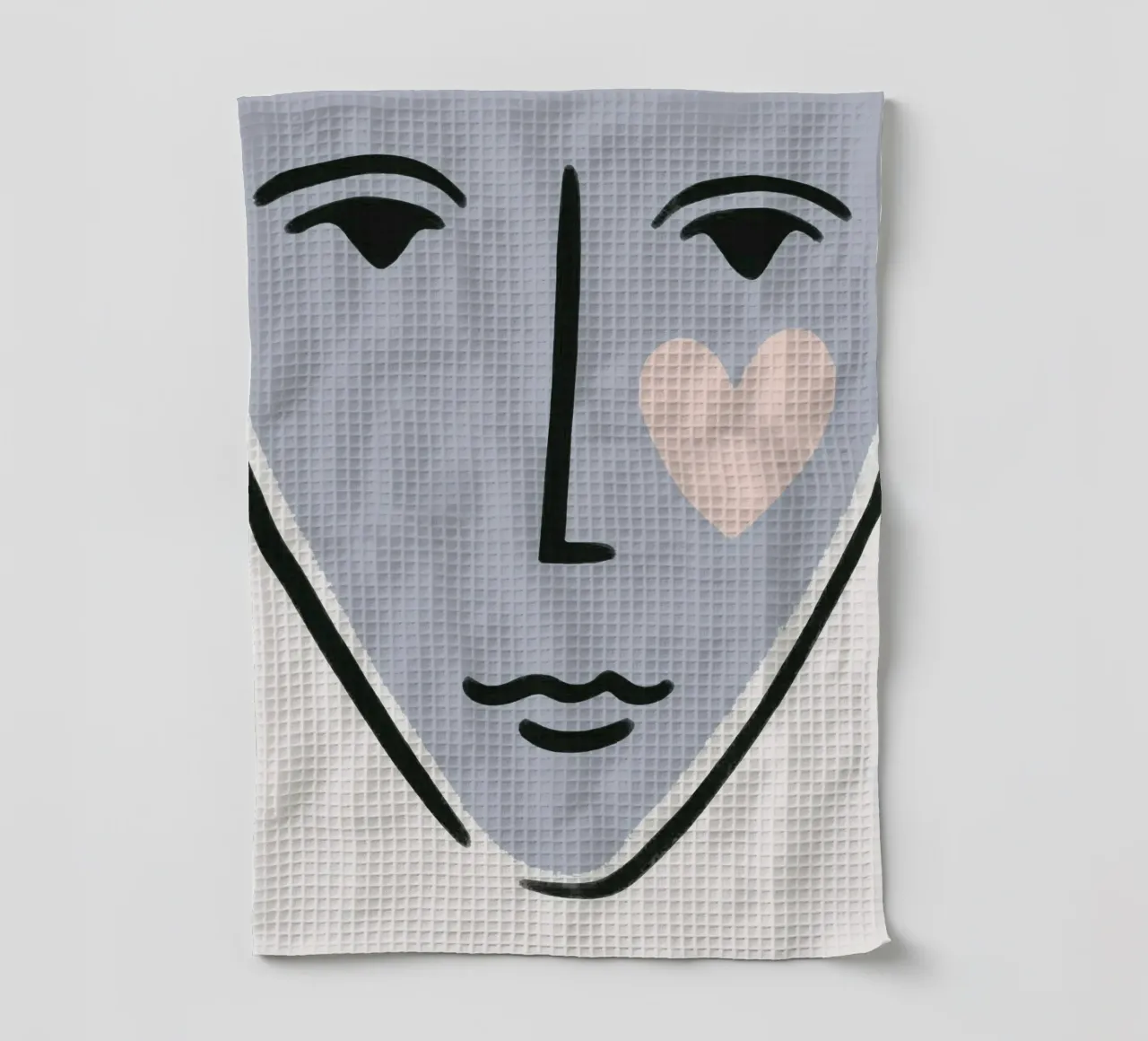 Déclaration d'amour | visage avec cœur torchon de Autofocus