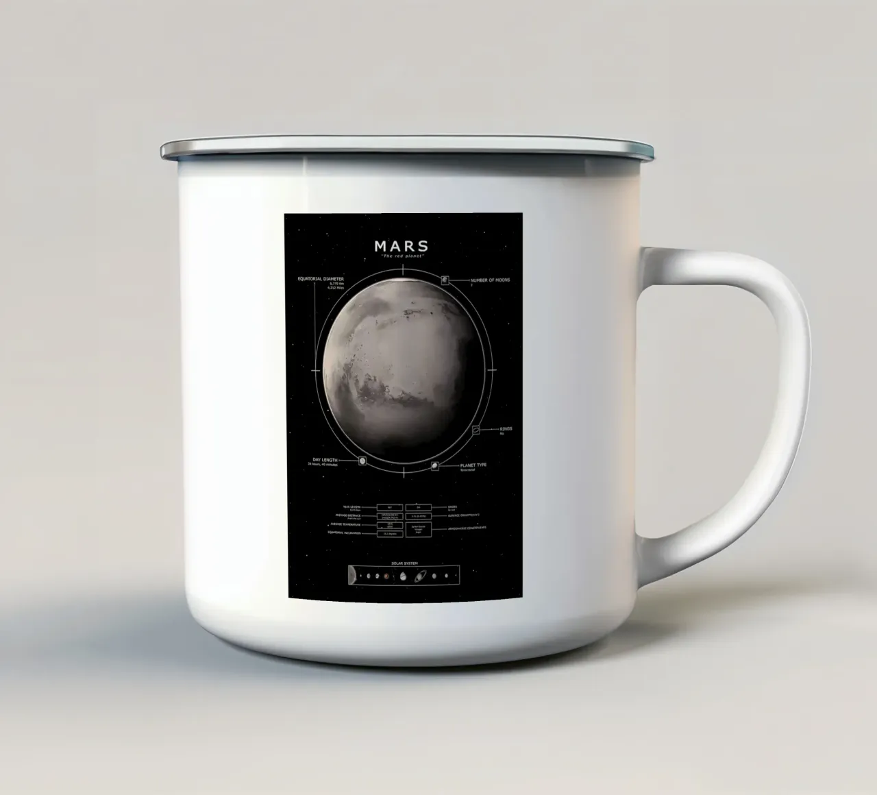 Marte tazza in smalto da Jenny Campos