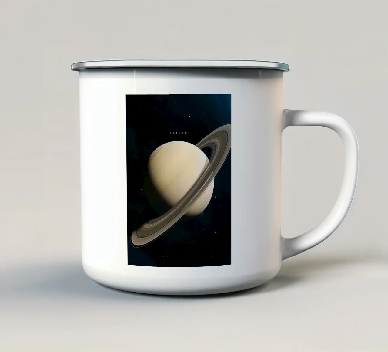 Saturno tazza in smalto da Jenny Campos