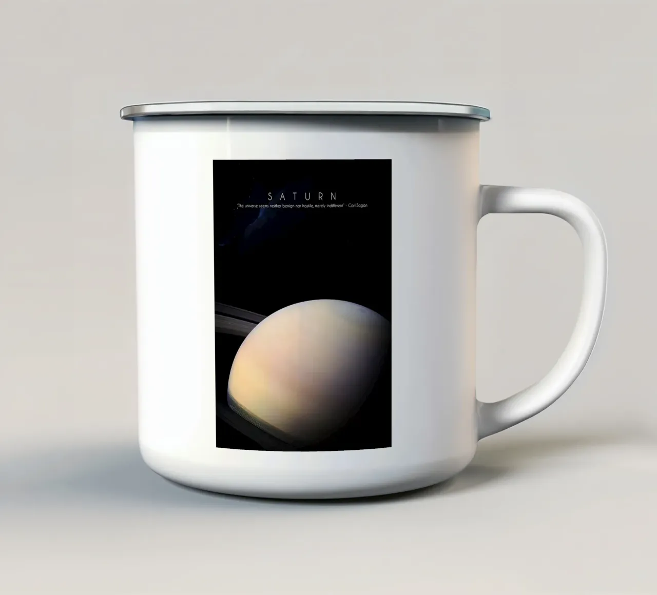 Saturno tazza in smalto da Jenny Campos