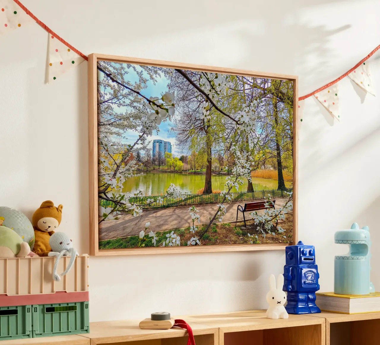 Spring Walk in the Park – Fine Art Print canvas by jay