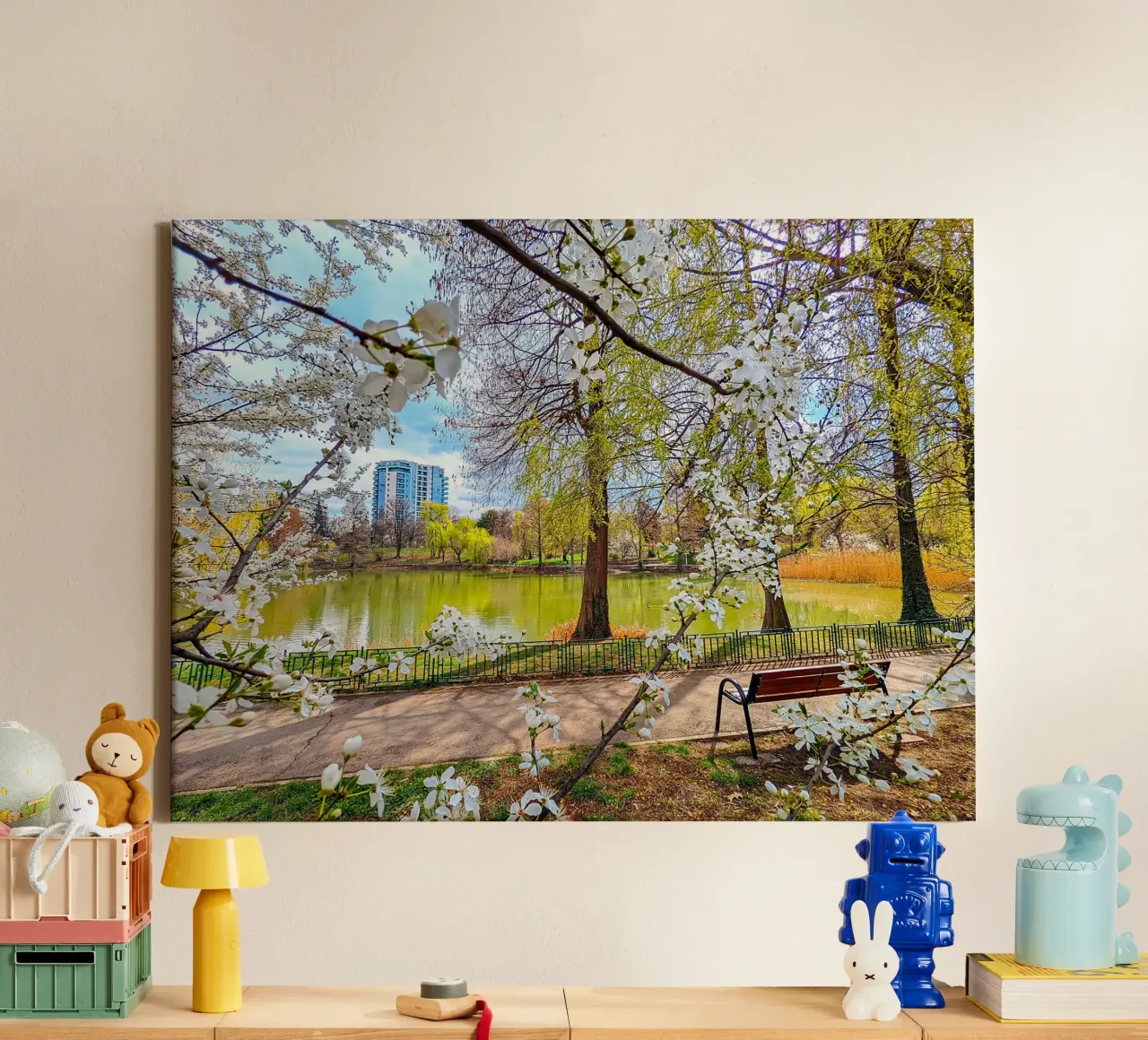 Spring Walk in the Park – Fine Art Print canvas by jay