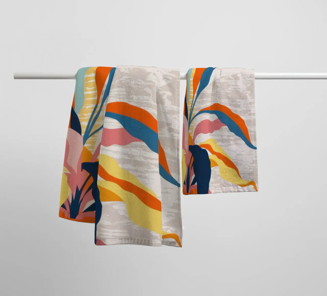 Elegant Botanical Form towel by Kala Martir