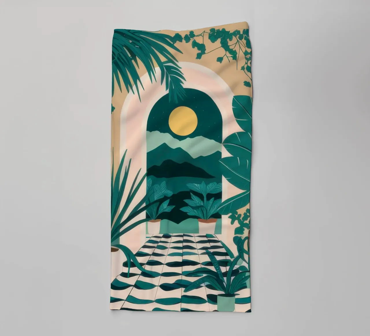 Verdant Archway Path towel by Kala Martir
