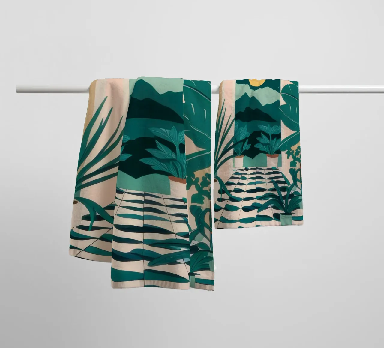 Verdant Archway Path towel by Kala Martir