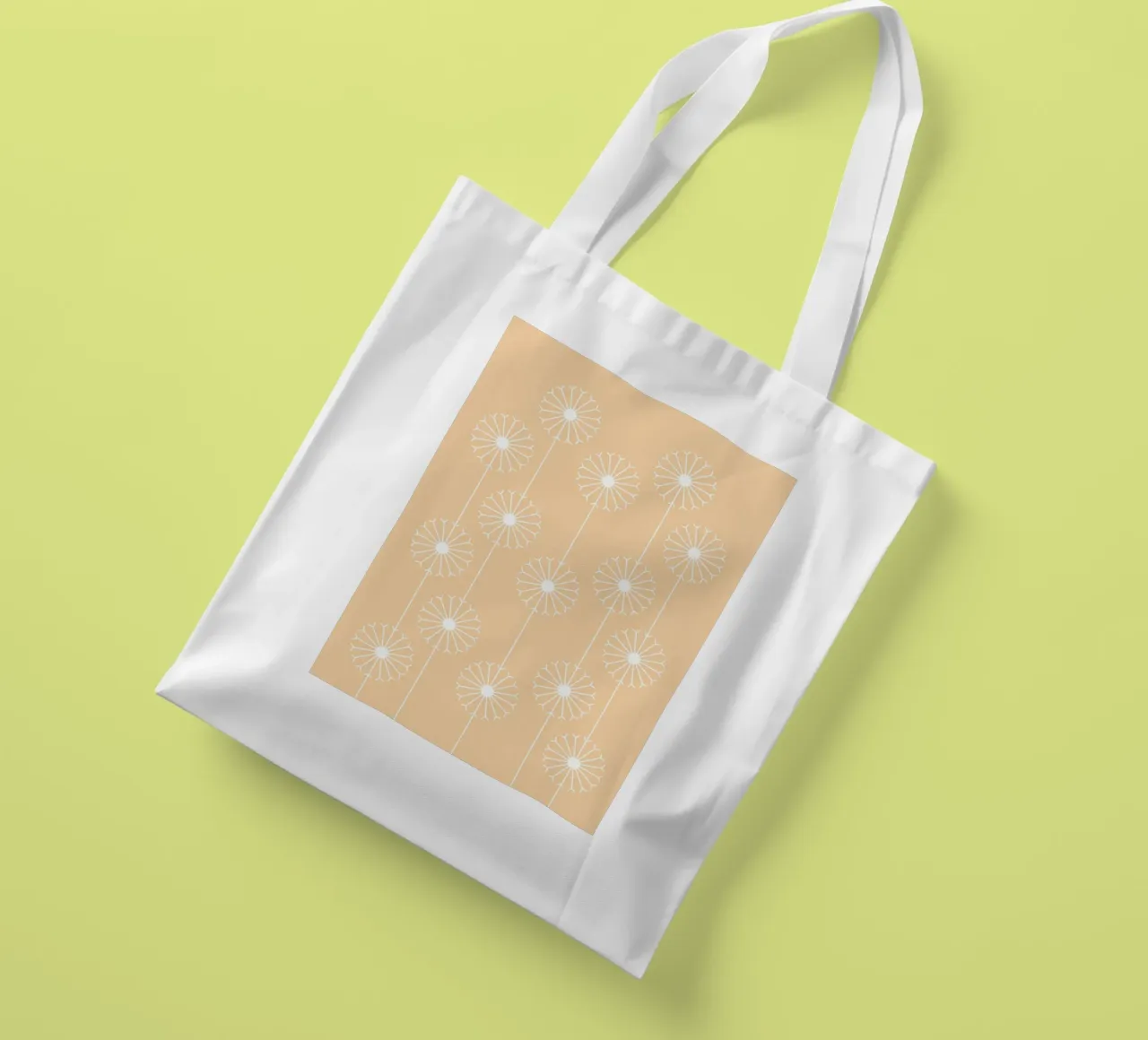 Dandelion Pattern #1 borsa in juta da kathrinmay