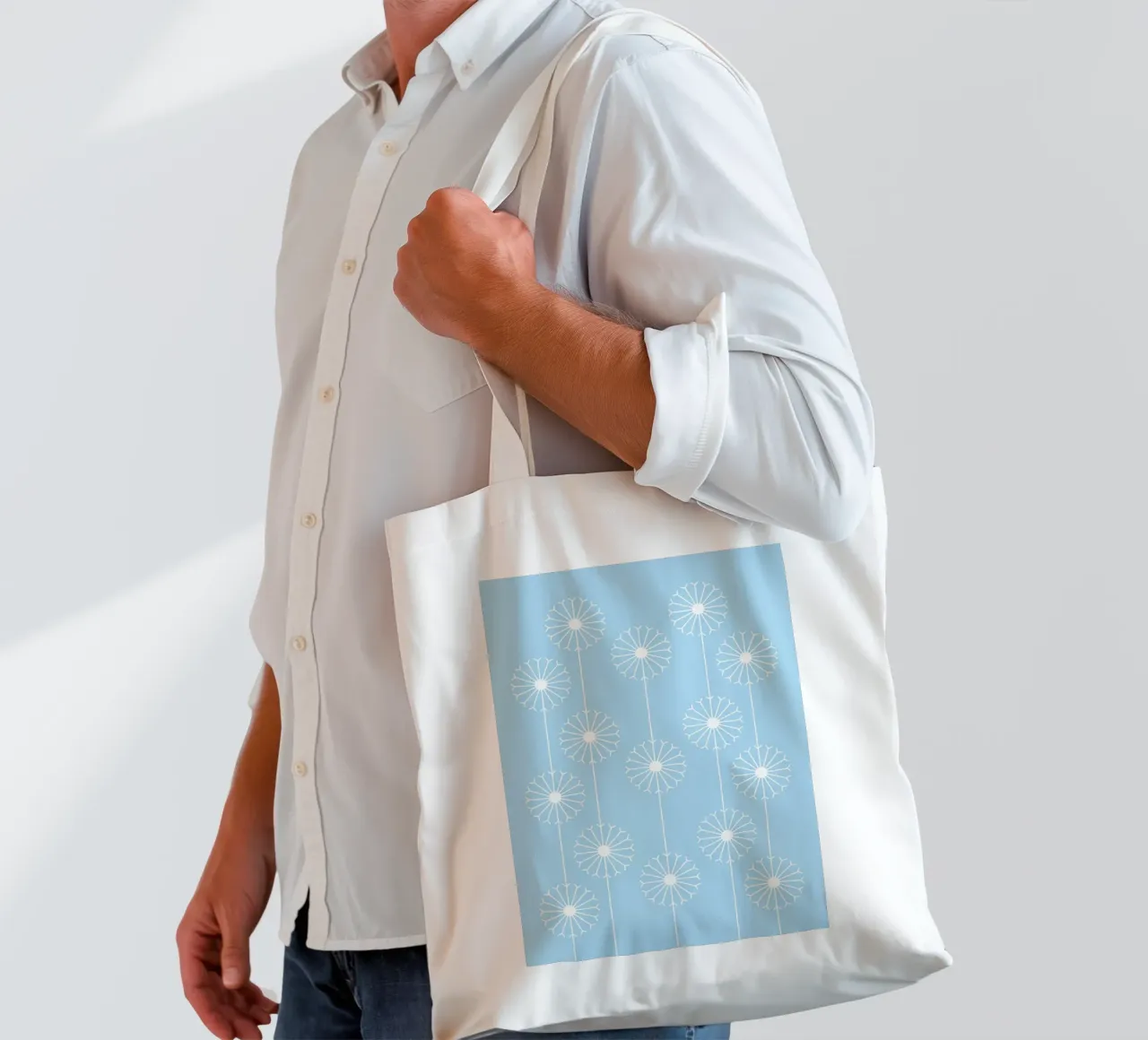 Dandelion Pattern #2 borsa in juta da kathrinmay