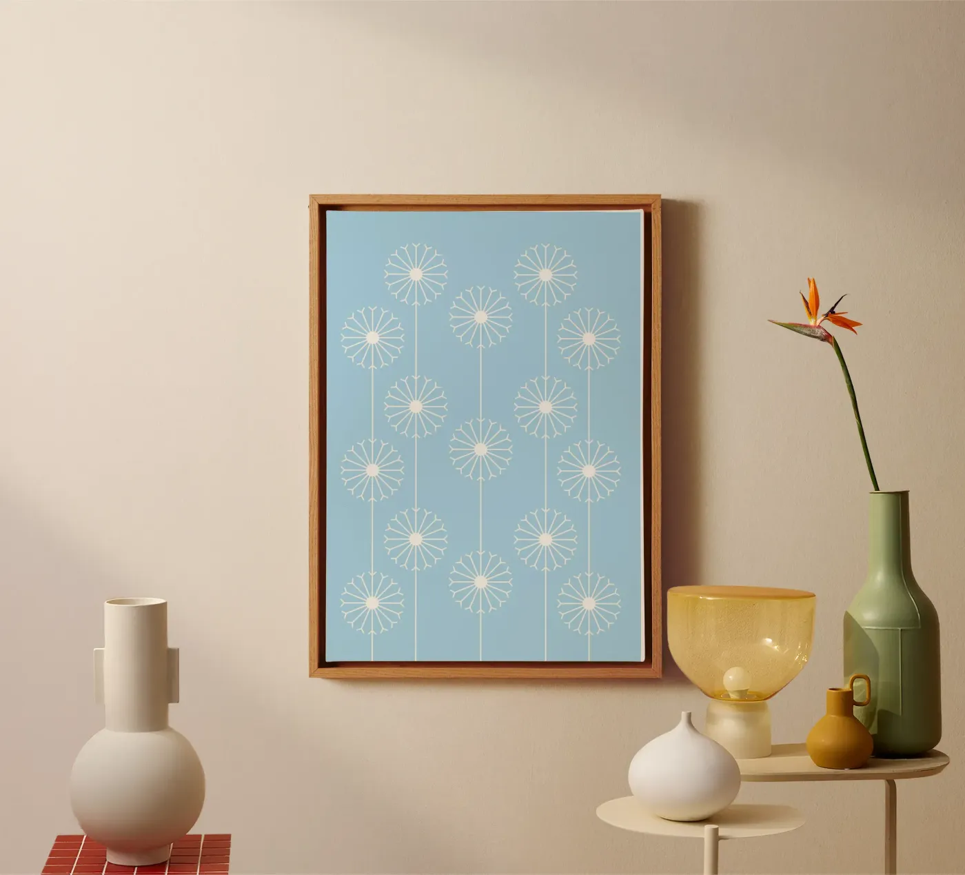 Dandelion Pattern #2 canvas van kathrinmay