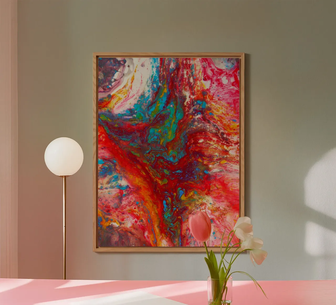 Abstract Artwork Colourful #13 alluminio dibond da kathrinmay