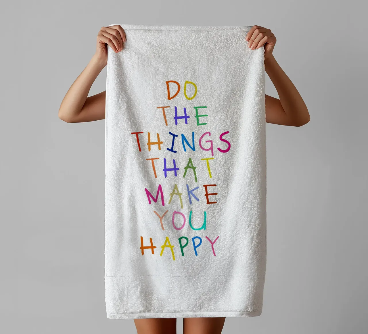 Do the Things That Make You Happy asciugamano da bagno da Attaboy Dsgn