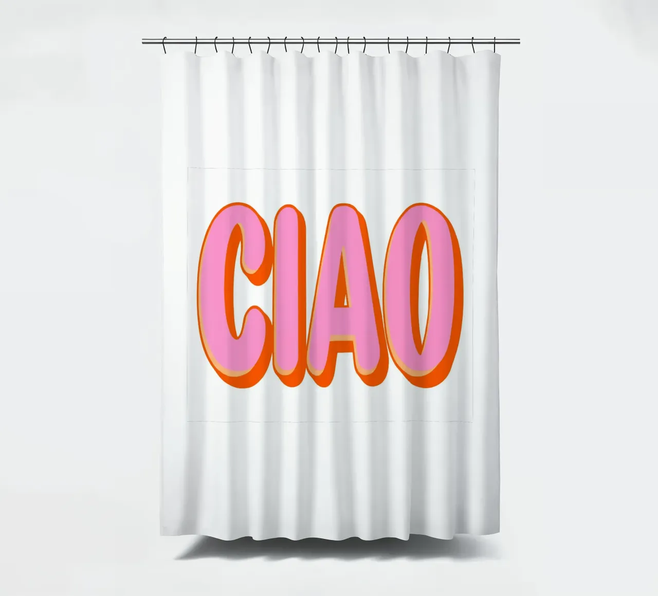 Ciao Retro Typography tenda da doccia da Attaboy Dsgn