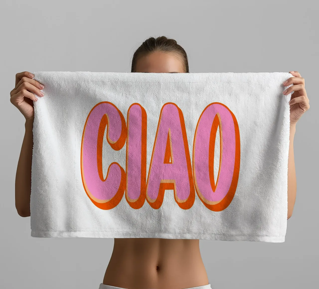 Ciao Retro Typography asciugamano da bagno da Attaboy Dsgn