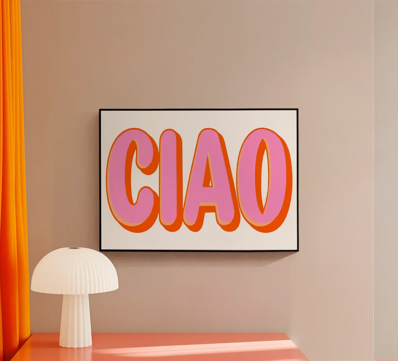 Ciao Retro Typography plexiglass da Attaboy Dsgn