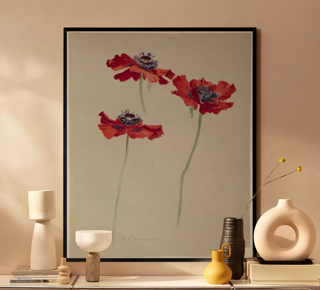 Three Studies of Poppies poster da vintageshop