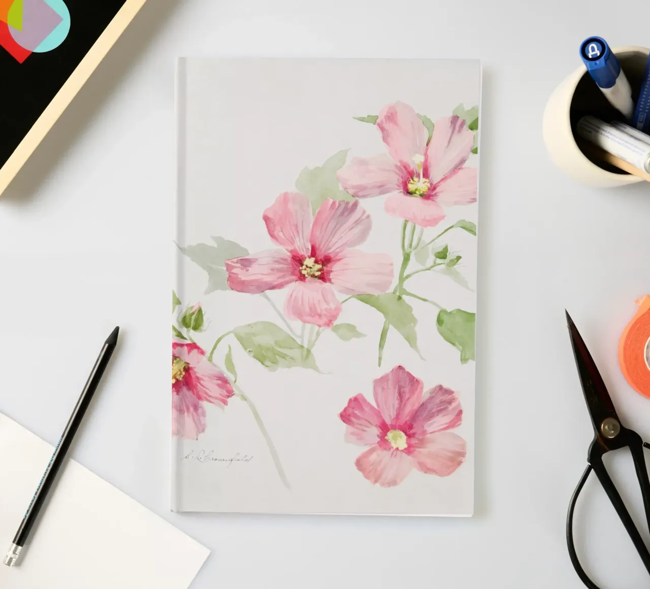 Study of Mallow notebook by vintageshop