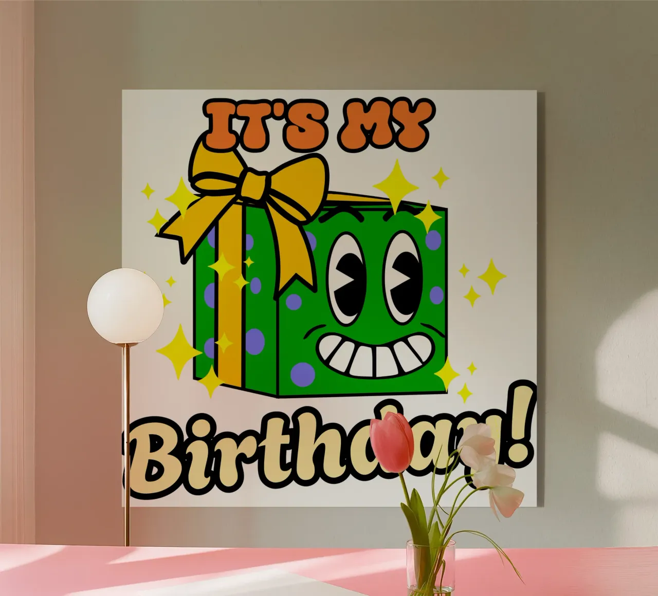 Grappig Verjaardag Schattig Cartoon Retro Vintage Cadeau acryl van sillyindustries