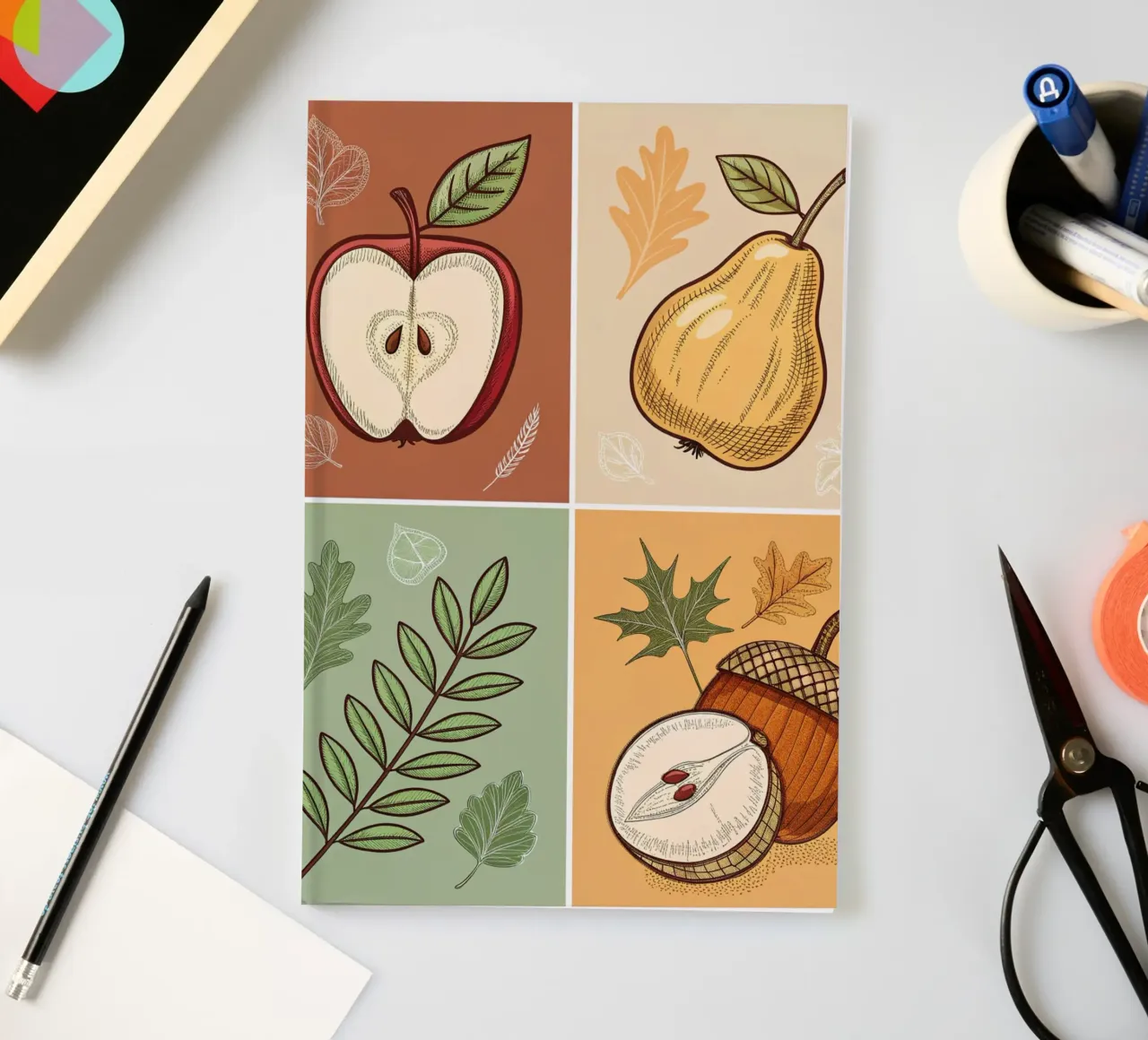 A Four-Part Autumnal Art Print notebook by Artistic-shop