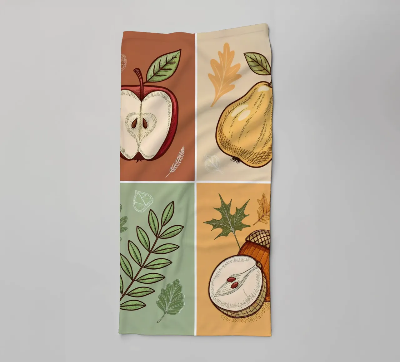 A Four-Part Autumnal Art Print towel by Artistic-shop