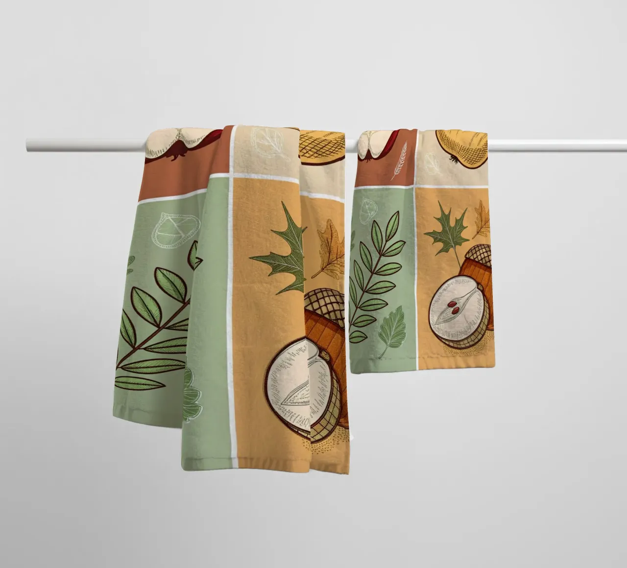 A Four-Part Autumnal Art Print towel by Artistic-shop