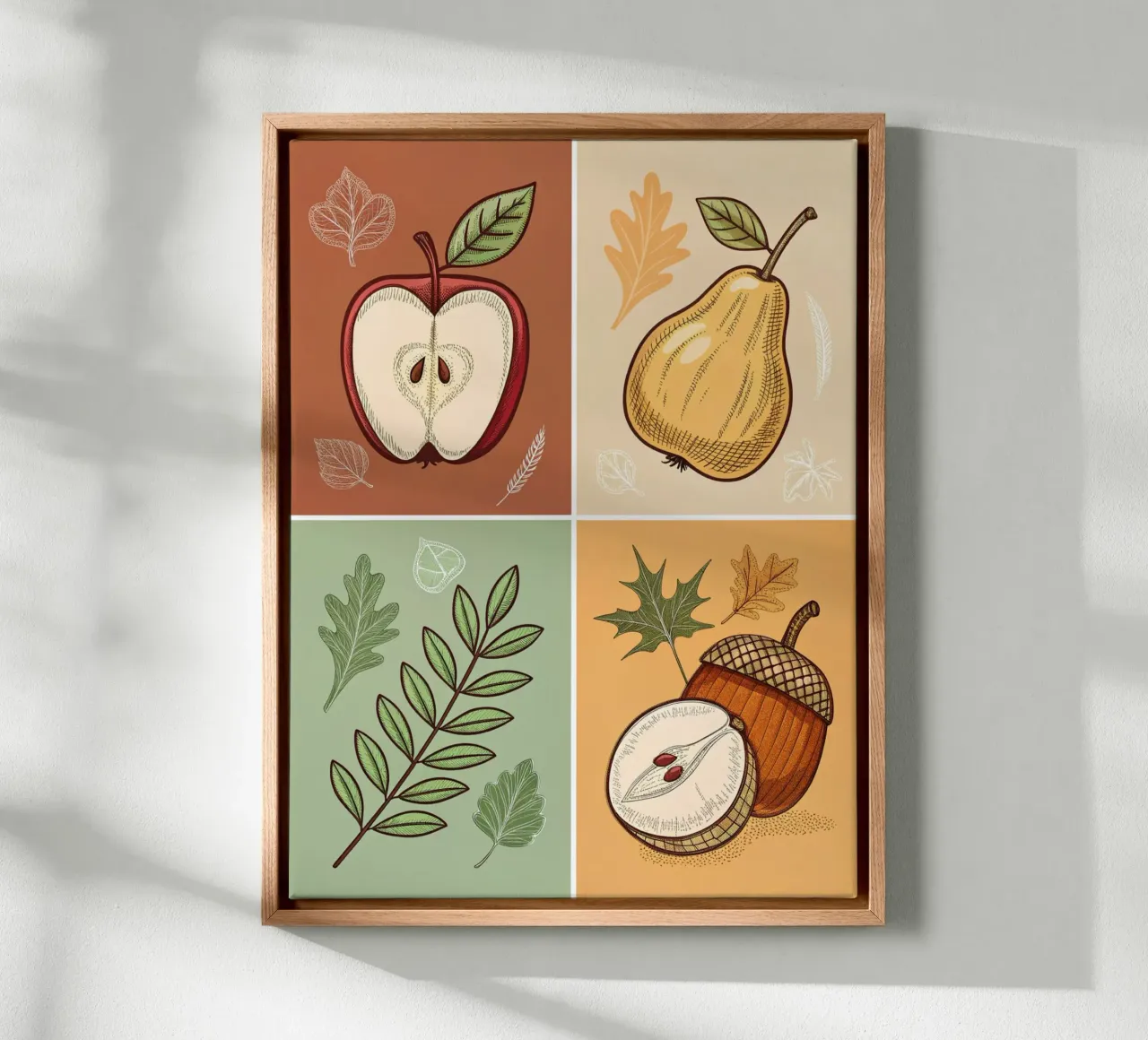 A Four-Part Autumnal Art Print canvas by Artistic-shop