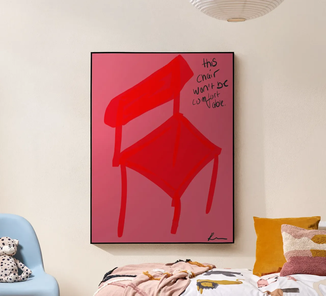 Sedia rossa plexiglass da PurePeachStudio